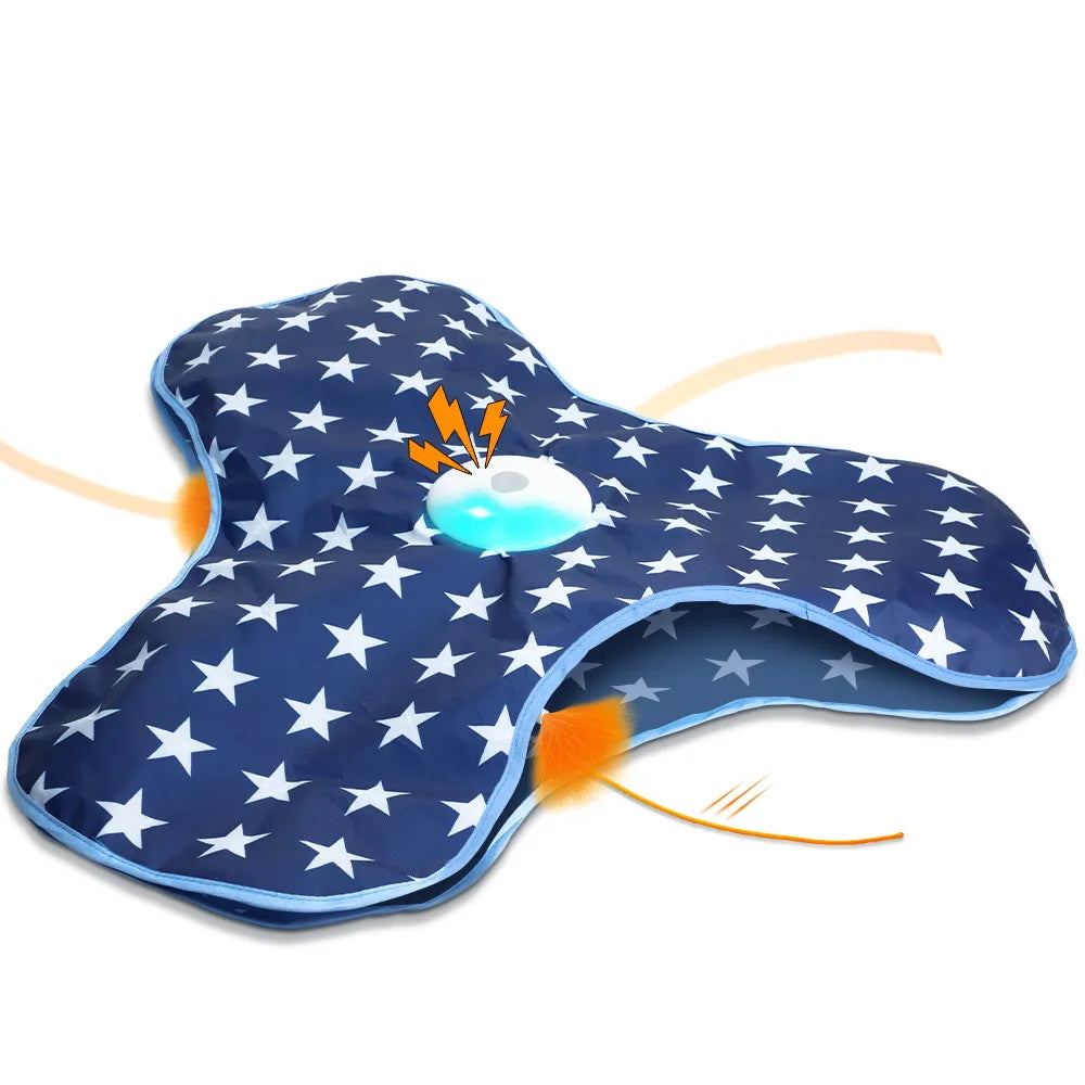 Smart Cat Toys Interactive Hide and Seek Cat Toy with Mouse Squeaky Motion Activated Moving Concealed Feathers Kitten Teaser Toy — image 7 of 8