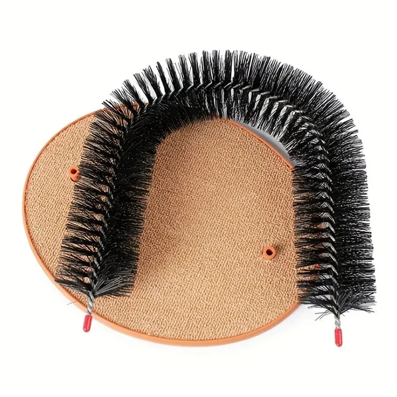 Cat Toy Arch Self Groome Pamper Feline with A Massage Grooming Rubbing Brush with Scratching Pad Toy for Cats Interactive Toys — image 4 of 7