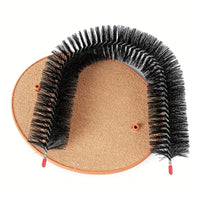 Cat Toy Arch Self Groome Pamper Feline with A Massage Grooming Rubbing Brush with Scratching Pad Toy for Cats Interactive Toys — image 4 of 7