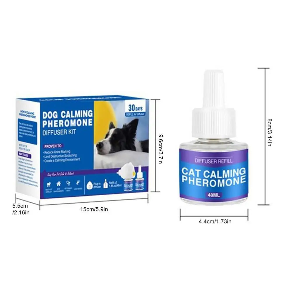 Cat Pheromones Calming Diffuser Refill Reduce Fighting Diffuser Plug In 60-Day Pets Calming Pheromone Relieve Stress Refill — image 7 of 8