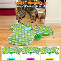 Smart Cat Toys Interactive Hide and Seek Cat Toy with Mouse Squeaky Motion Activated Moving Concealed Feathers Kitten Teaser Toy — image 5 of 8