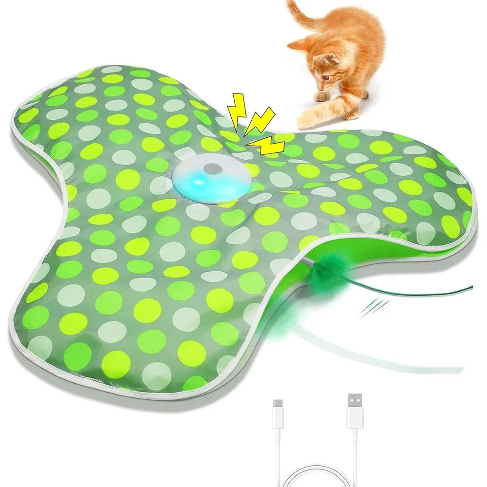 Smart Cat Toys Interactive Hide and Seek Cat Toy with Mouse Squeaky Motion Activated Moving Concealed Feathers Kitten Teaser Toy — image 8 of 8