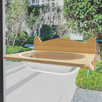 Cat Window Perch Hammock with Suction Cups, Solid Wood Cat Bed for Window Mount, Space Capsule Pet Hanging Nest for Indoor Cats — image 7 of 7