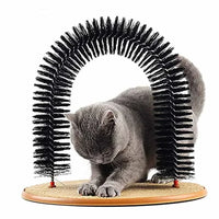 Cat Toy Arch Self Groome Pamper Feline with A Massage Grooming Rubbing Brush with Scratching Pad Toy for Cats Interactive Toys — image 5 of 7