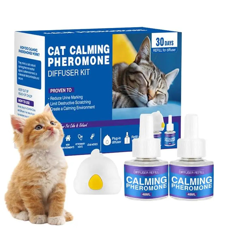 Cat Pheromones Calming Diffuser Refill Reduce Fighting Diffuser Plug In 60-Day Pets Calming Pheromone Relieve Stress Refill — image 4 of 8