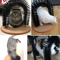 Cat Toy Arch Self Groome Pamper Feline with A Massage Grooming Rubbing Brush with Scratching Pad Toy for Cats Interactive Toys — image 6 of 7